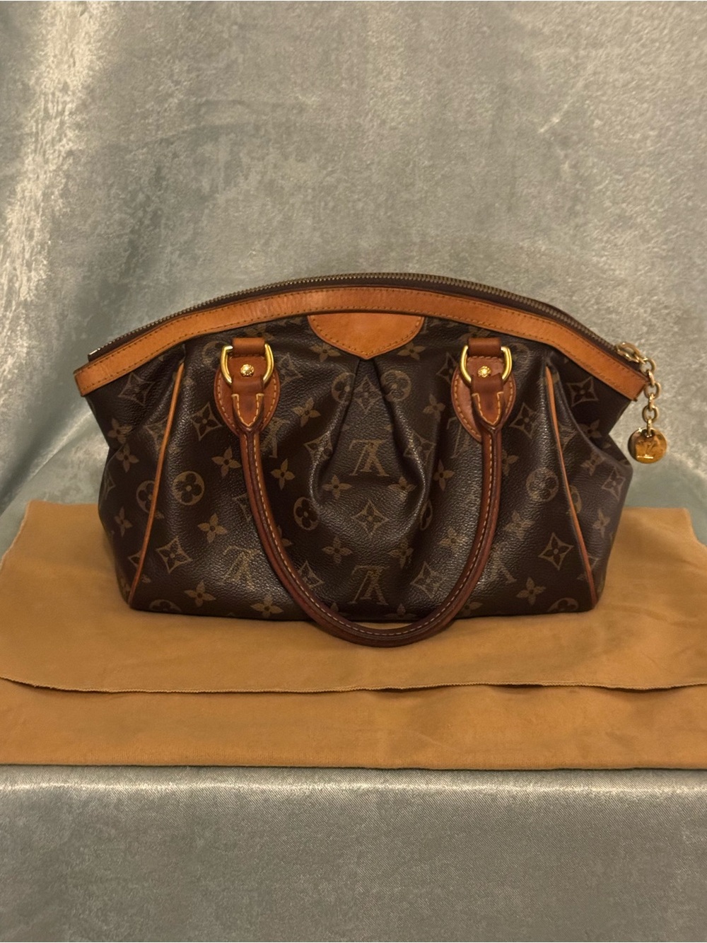 Louis Vuitton Monogram Canvas Top-Handle Shoulder Bag in Brown